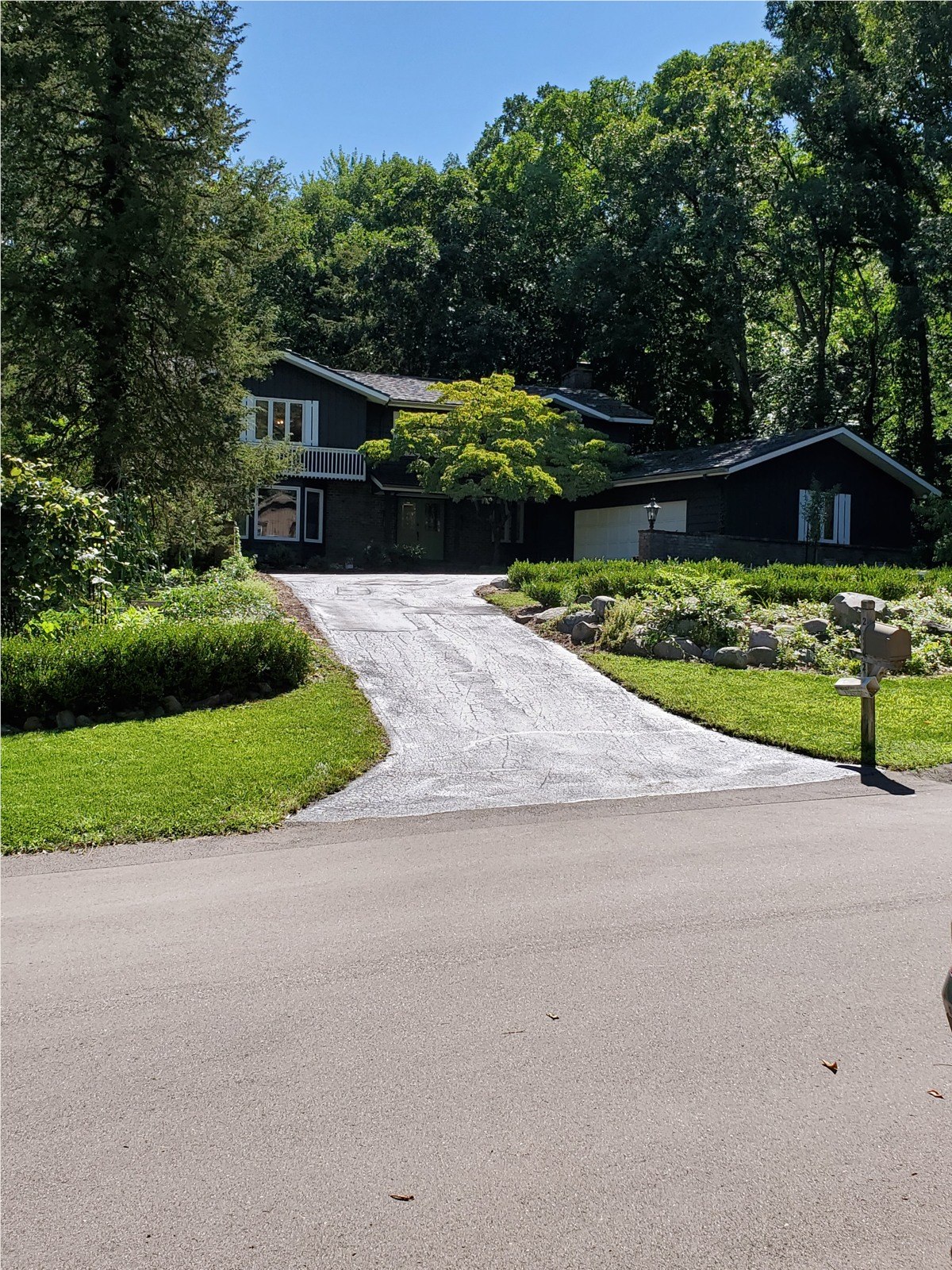 The former house, driveway, and surrounding garden at Burrwick.