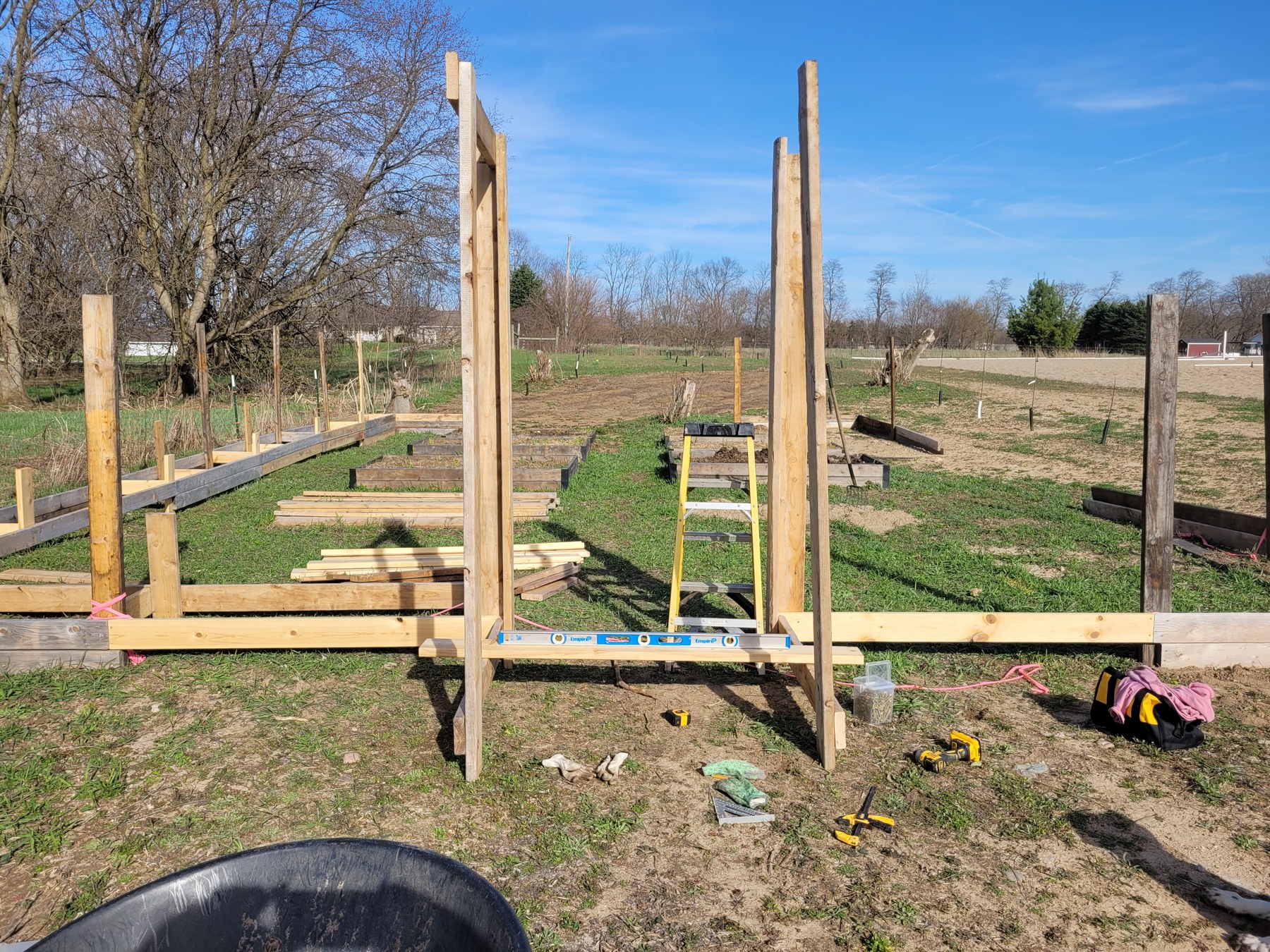 Framing the garden entrance, April 2026.