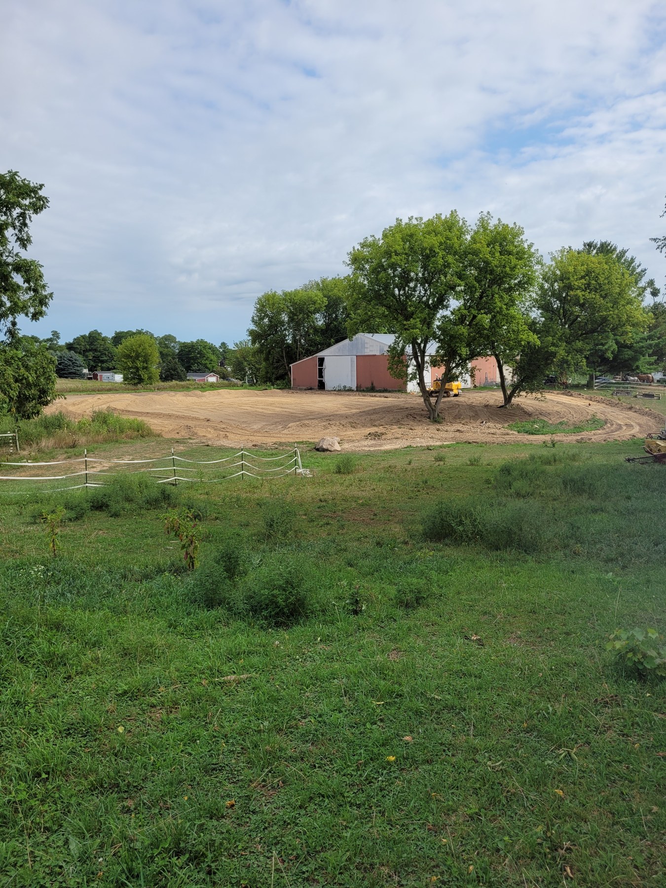 The arena area during groundwork, August 18, 2025.