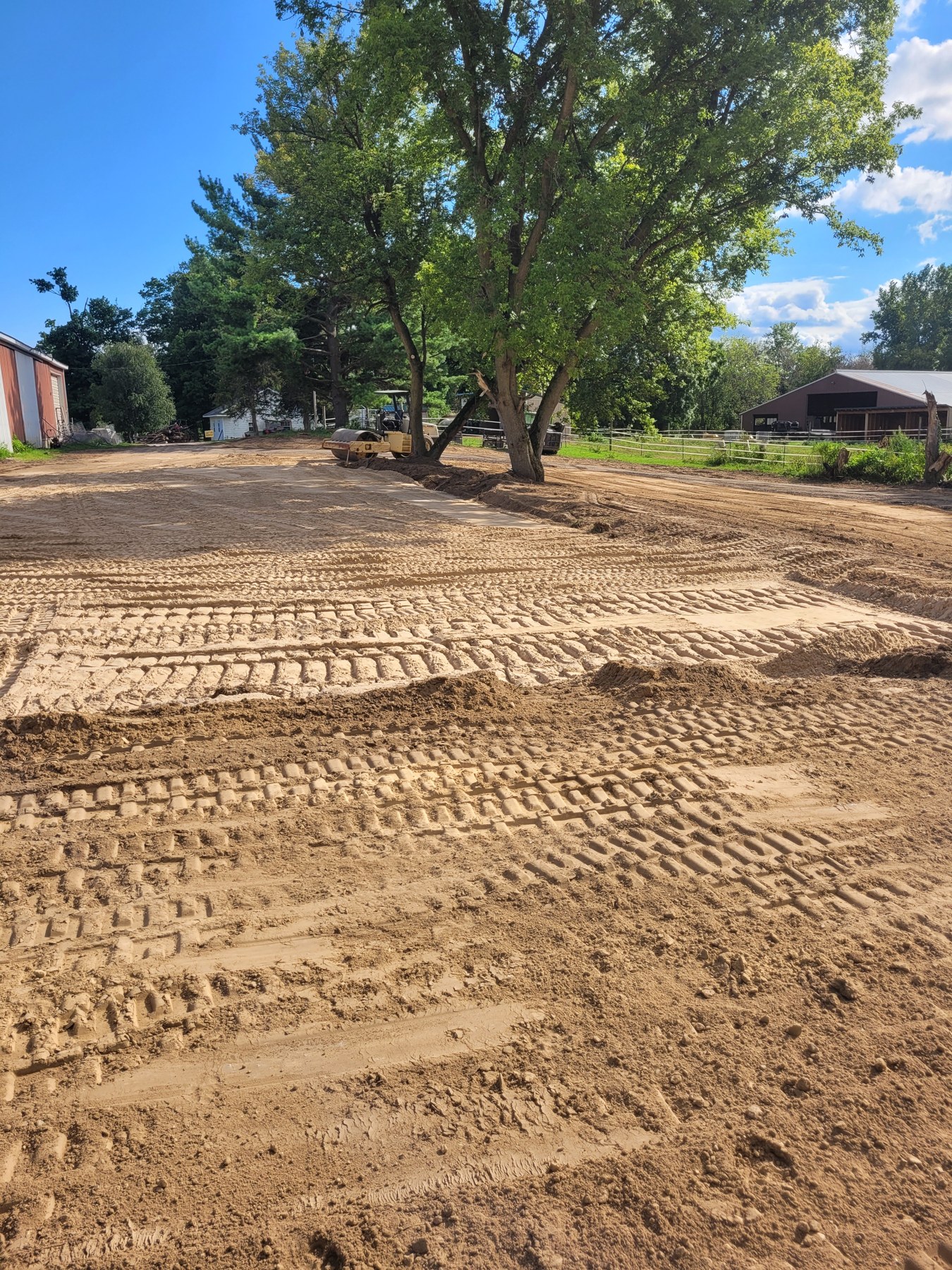 A closer view of the surface during construction, August 21, 2025.